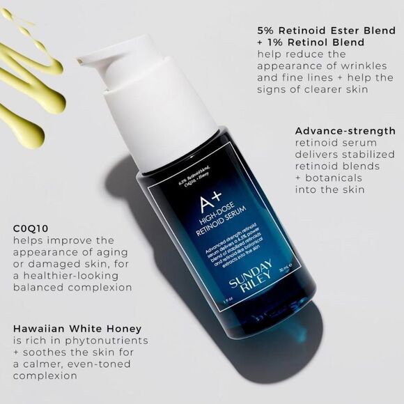 Bundle 6 -Sunday Riley A+ Retinoid Serum - 5 ml each = Full Size $85 Retail. New - Picture 8 of 11